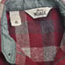 Vintage 60s 70s Woolrich Wool Shirt Jacket Shacket Large Red Grey Plaid Flannel