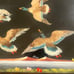 vintage bird design Glass Wood Decor Mexico 22”x 11”x 1 3/4”