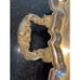 Vintage Gold Plate Butler Tray Relief Embossed Four Ornate Feet 23x13x2 Inches