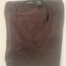 Moda International men’s brown silk & cashmere sweater size Small