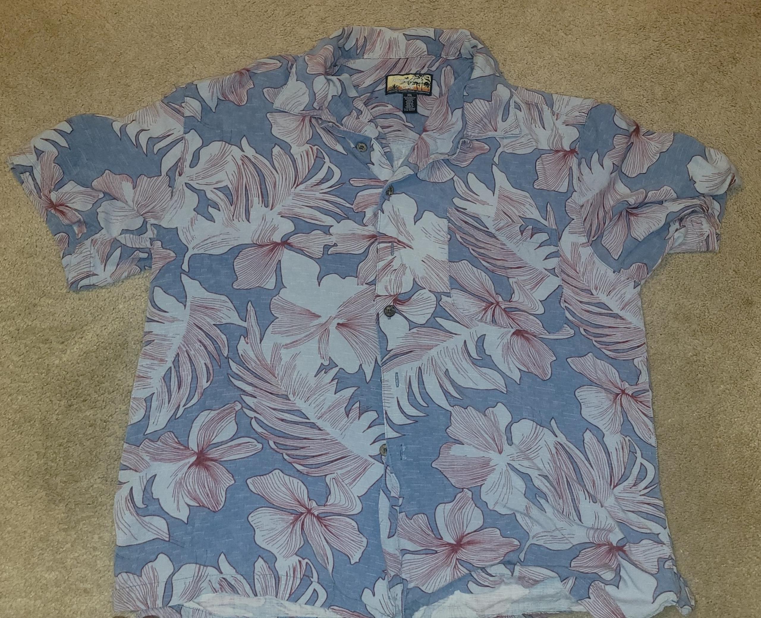 Havana Jacks Cafe Shirt Mens XX Large Hawaiian Floral Tropical Button Size XXL