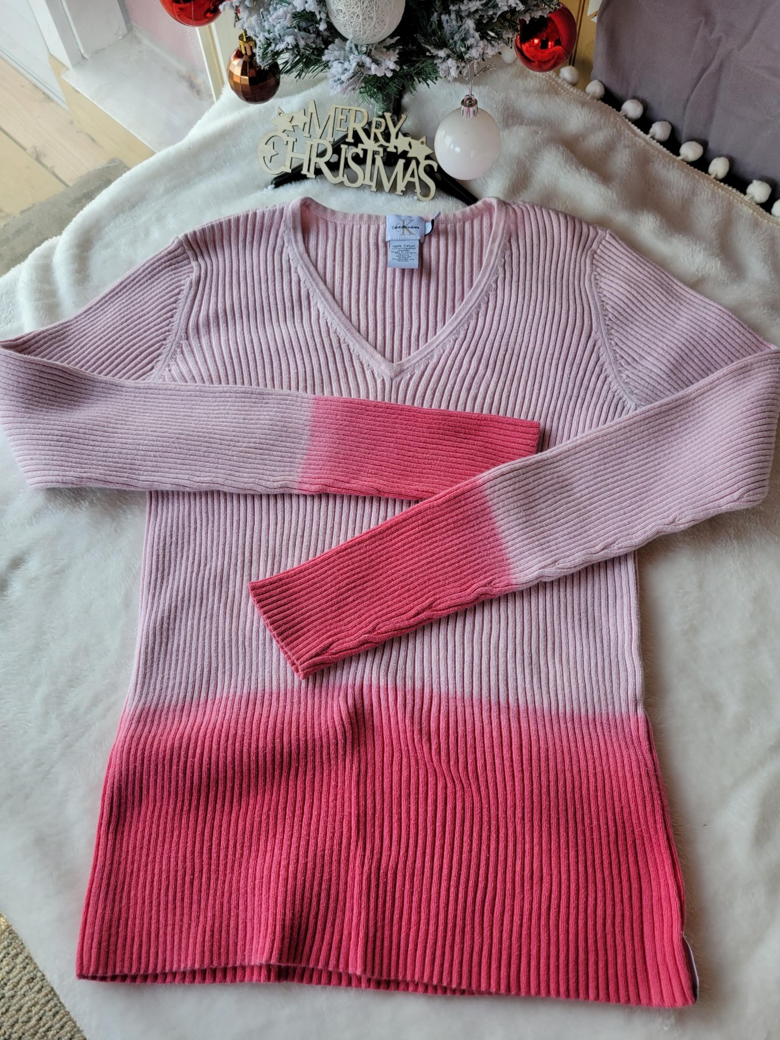 Women Calvin Klein Sweater - Pink Ombre - Size Large