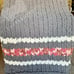 Handmade Knitted Pink and Grey Chunky Blanket