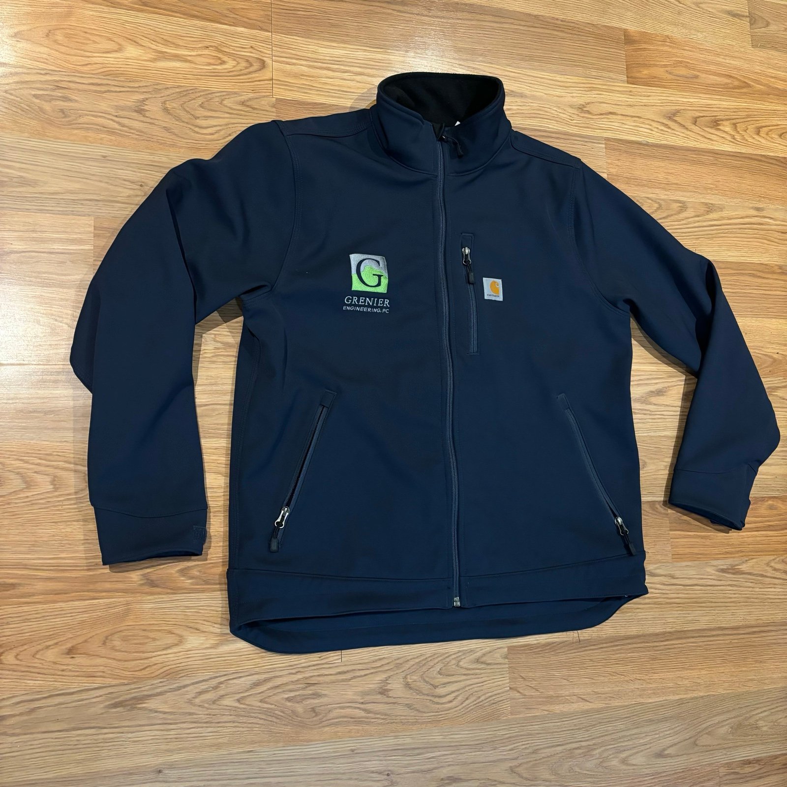 Carhartt Crowley Jacket Rain Defender Soft Shell Blue Fleece Lined Men’s Size L