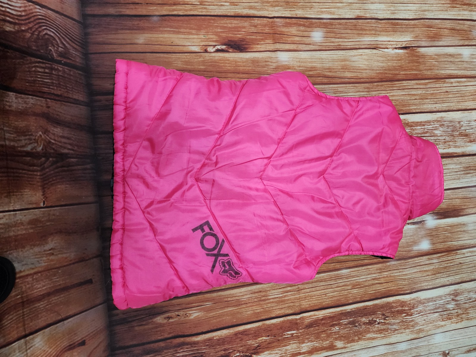 Fox Riders Company Reversible Down Puffer Pink Vest Women Size Small