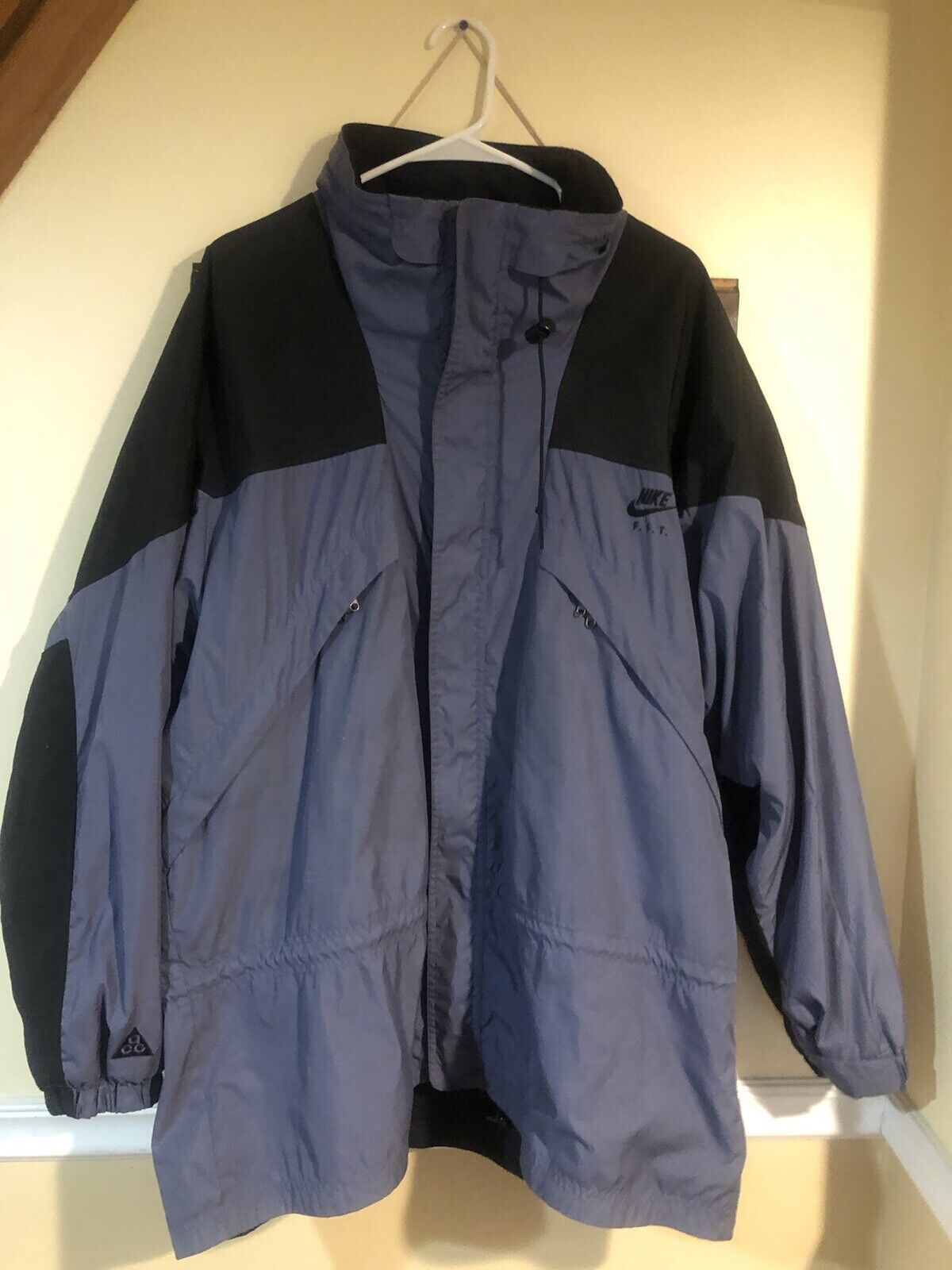 Vintage NIKE ACG Jacket Storm FIT Fleece Lined Full Zip RARE Color Block Size XL