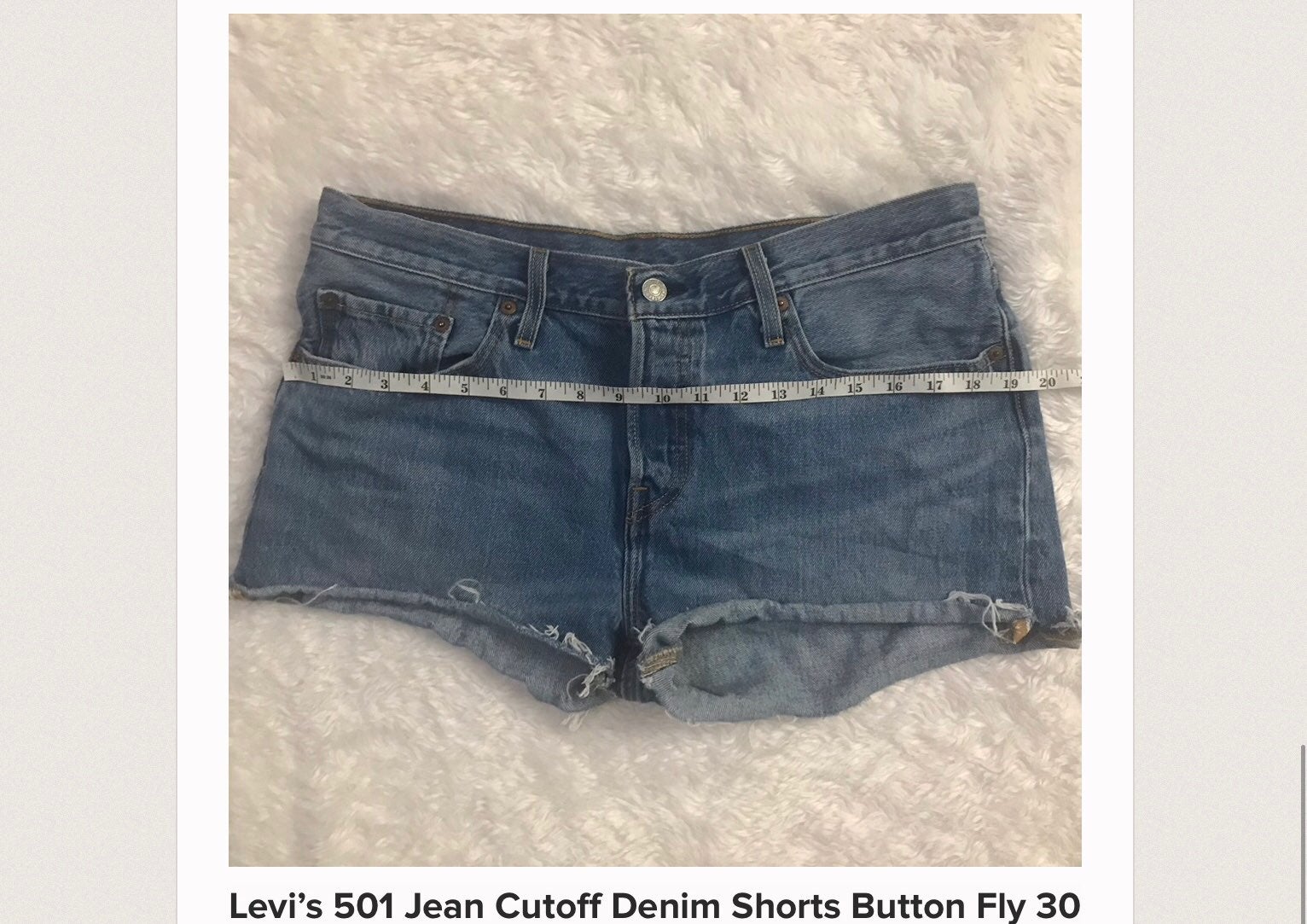 Levi Jean Cutoff Shorts Size 30