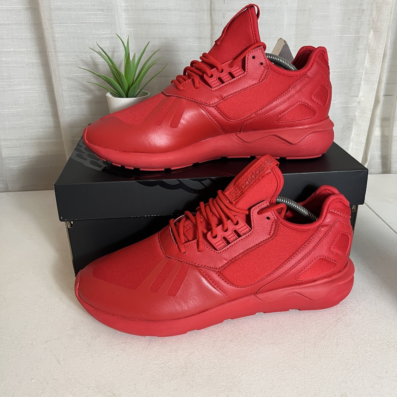 Adidas Tubular Runner Triple Red Mens Size 9 Athletic Shoes