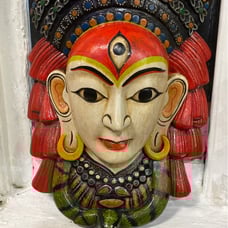 Nepali lliving god kumari mask