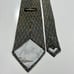 Valentino Cravatte Vintage Tie Made In Italy Grey Silk Woven Geometric Necktie