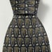 Valentino Cravatte Vintage Tie Made In Italy Grey Silk Woven Geometric Necktie
