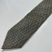 Valentino Cravatte Vintage Tie Made In Italy Grey Silk Woven Geometric Necktie