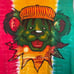 Vintage 90’s Grateful Dead Bear Liquid Blue Rasta Tie Dye Band T-Shirt