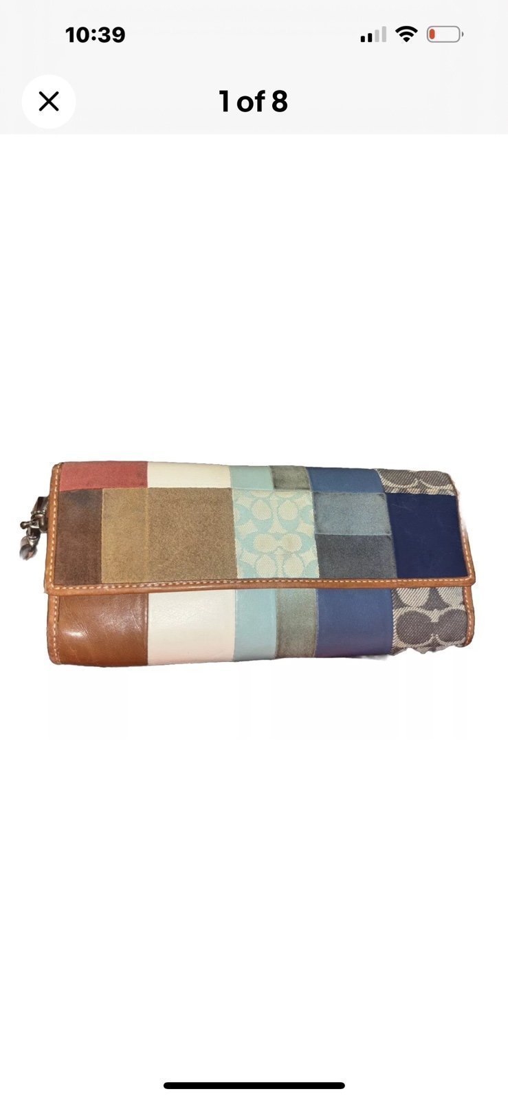 VTG Coach Leather, Suede Zip Wristlet , Wallet