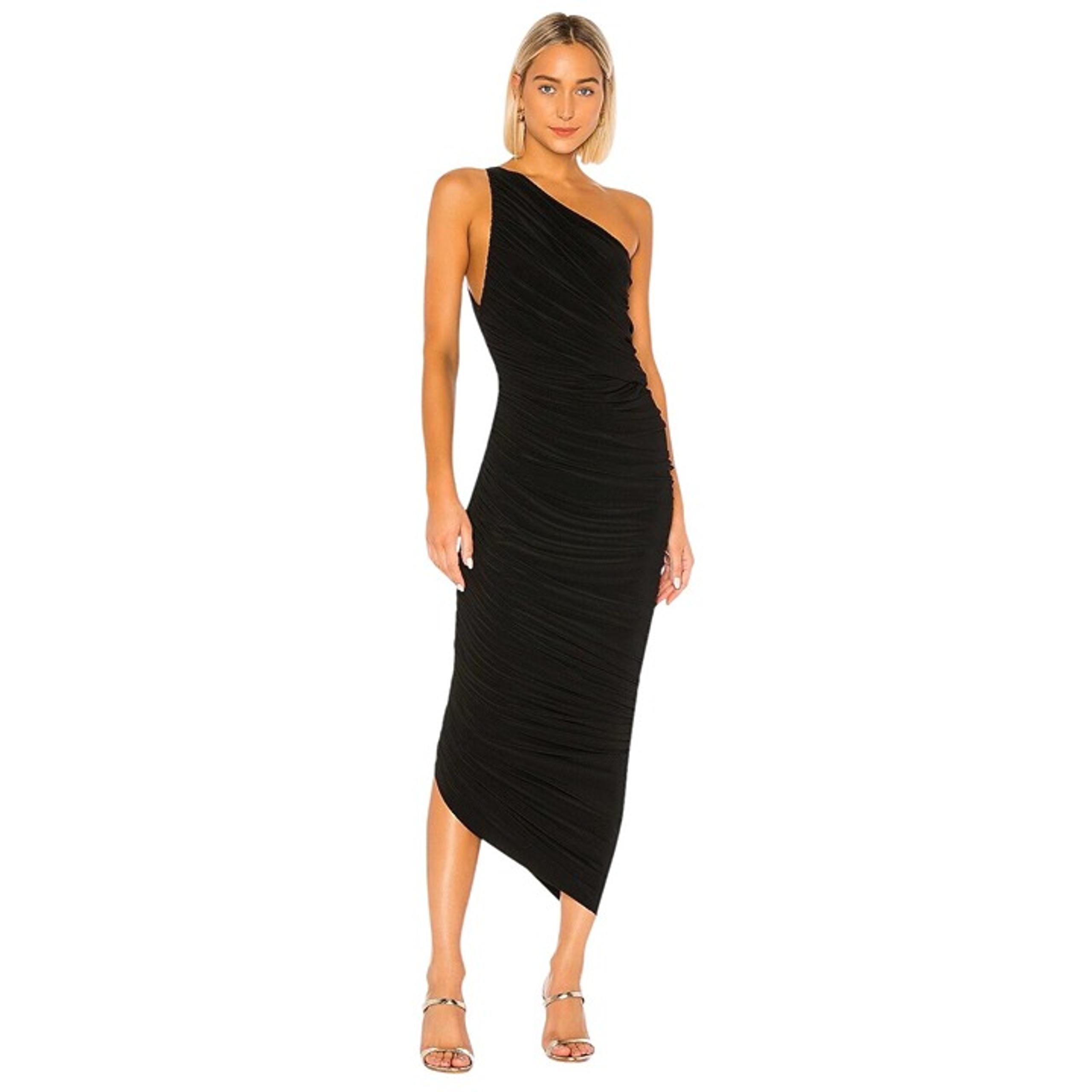 Norma Kamali Diana Gown in Black Small New Womens Midi