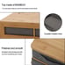 Desktop Storage Box Multi-Layer Drawer Type Bamboo Wood Office Organizer Box