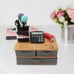 Desktop Storage Box Multi-Layer Drawer Type Bamboo Wood Office Organizer Box