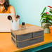 Desktop Storage Box Multi-Layer Drawer Type Bamboo Wood Office Organizer Box
