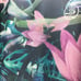 Neon Flowers Yoga Exercise Mat 72 x 24