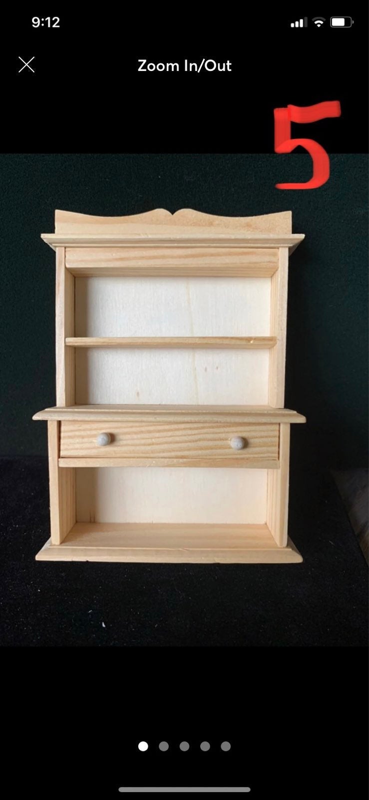 Bundle of wooden doll house furniture