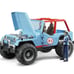 NEW Bruder Jeep Wrangler Cross Country Racer Vehicle with Driver Blue