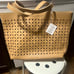 NWT Oscar de la renta eyelet laser cut out faux leather tote bag