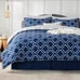 Lightweight Queen Bedding Sets 7 Pieces Navy Blue-YU6