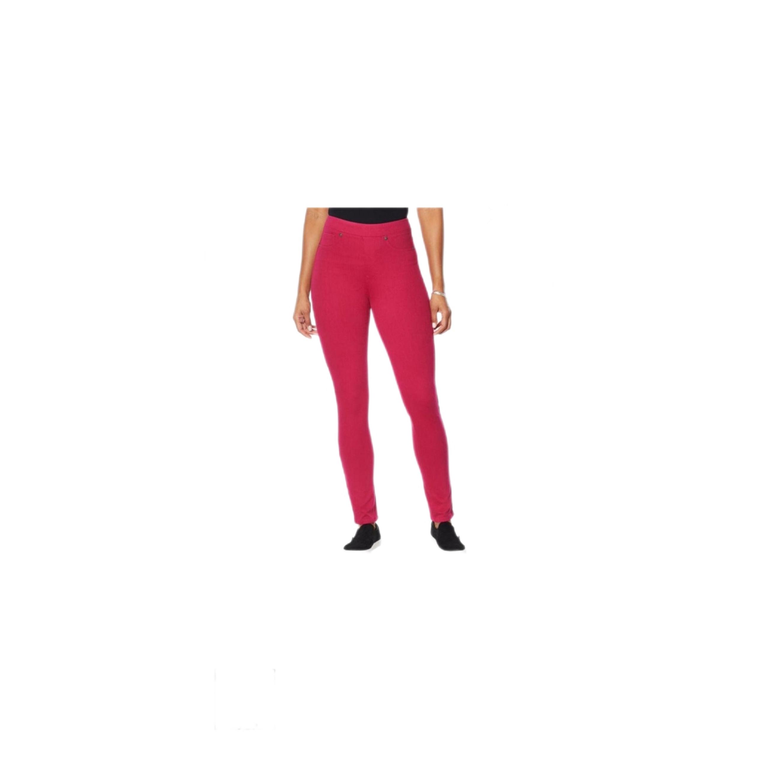 DG2 Diane Gilman Women's Stretch Twill Skinny Large Jeggings Berry Pink