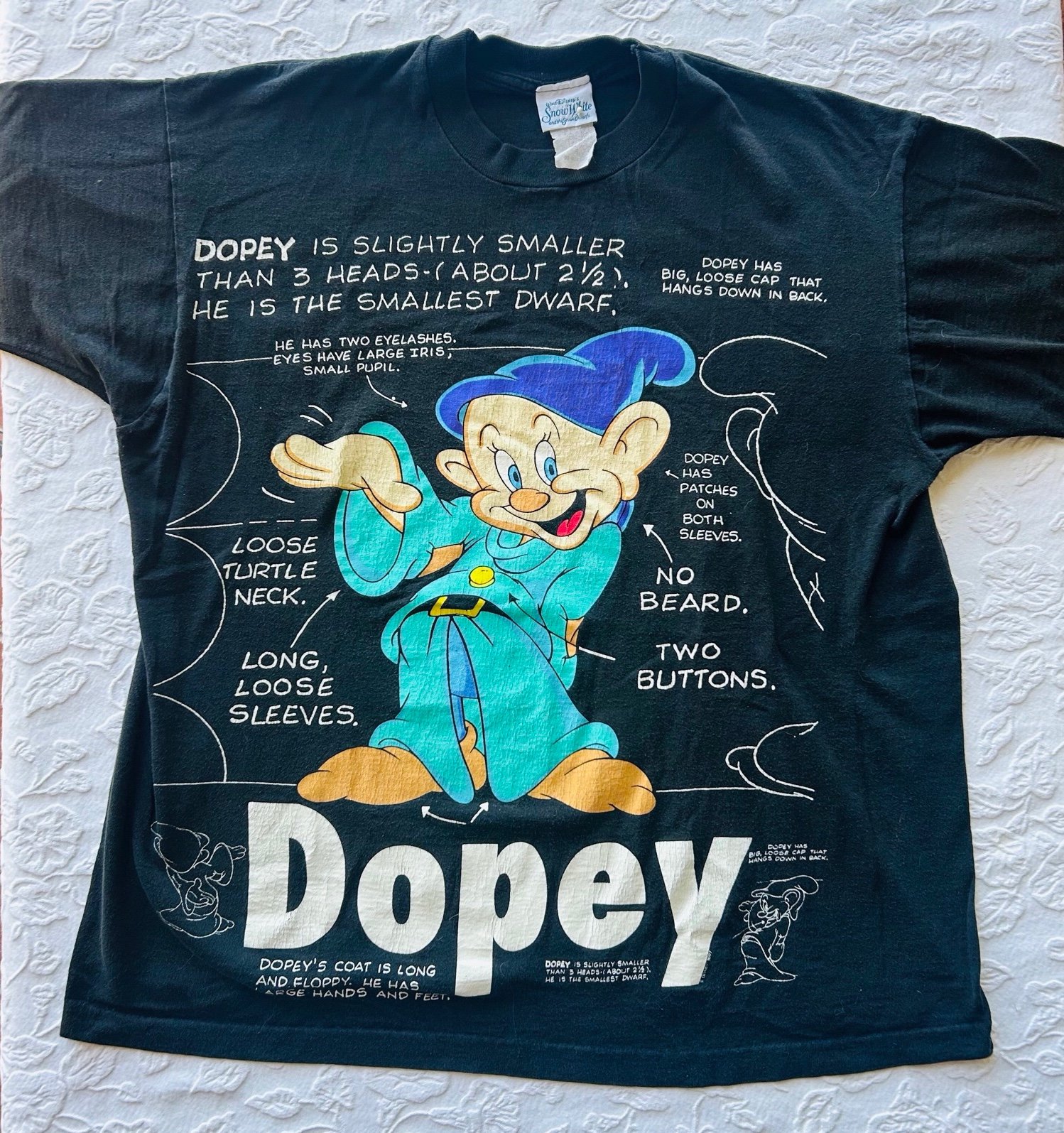 Vintage 90’s Disney Dopey T-Shirt ADULT ONE SIZE