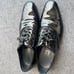 SALVATORE FERRAGAMO Men's BELSHAW Black Patent Leather Derby Oxfords Size 13D