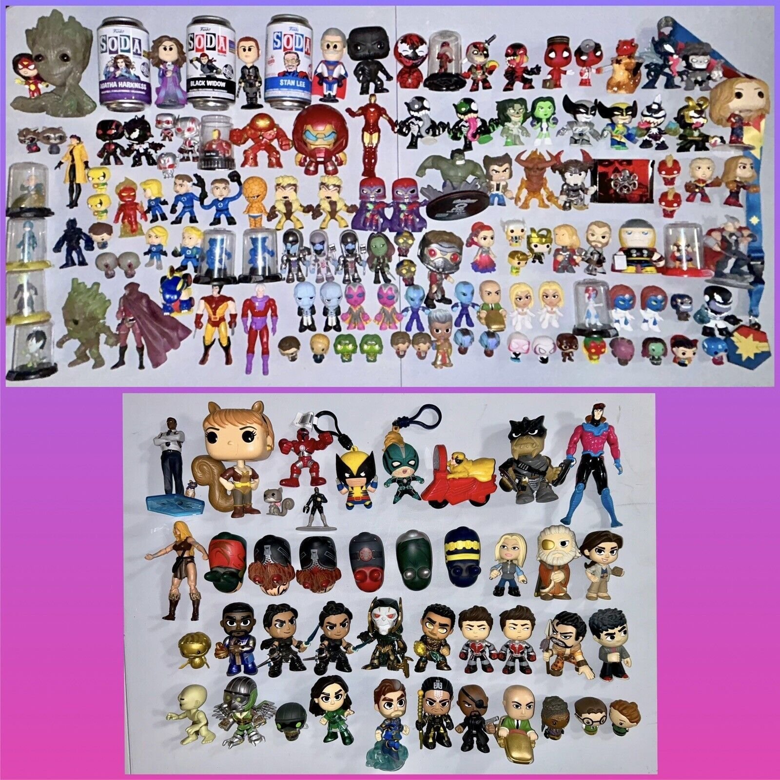MARVEL FUNKO LOT ZOMBIES DEADPOOL FUNKO SODA WOLVERINE HULK THANOS IRON MAN