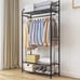 Heavy Duty Clothes Rail Clothes Rack Black Metal Garment Rack Stand for Bedroom