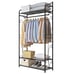 Heavy Duty Clothes Rail Clothes Rack Black Metal Garment Rack Stand for Bedroom
