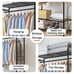 Heavy Duty Clothes Rail Clothes Rack Black Metal Garment Rack Stand for Bedroom