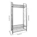 Heavy Duty Clothes Rail Clothes Rack Black Metal Garment Rack Stand for Bedroom