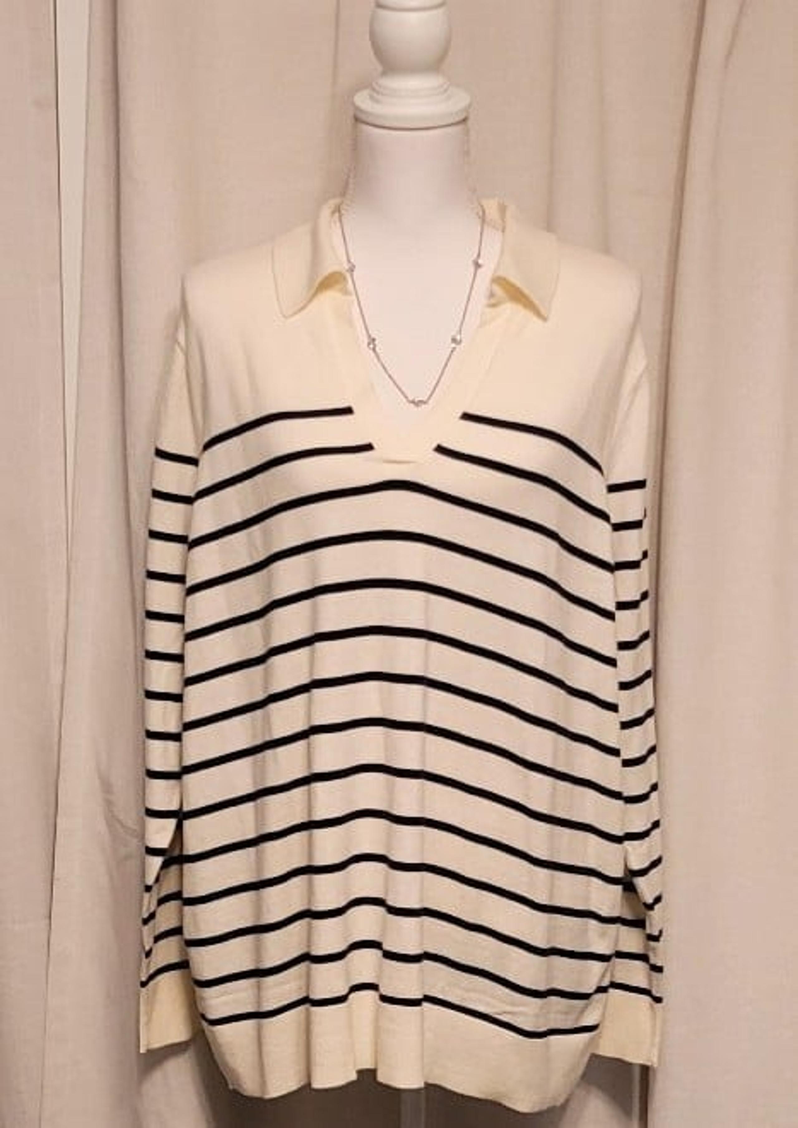NEW! V-Neck Collard Sweater