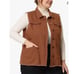 New NWT Agnes Orinda Denim Jackets Women 2 Plus Size Frayed Hem Sleeveless Vest