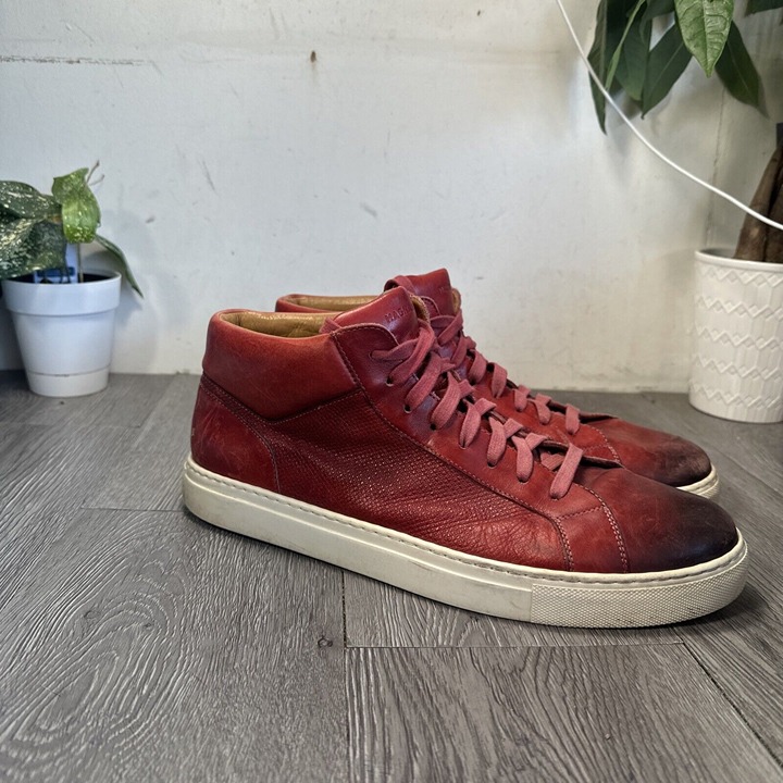 Magnanni Brando High Top Sneaker Shoes Red Leather 24201 Mens Size 12 M