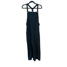 NWT Bishop + Young Women's Oversized Wide Leg Overalls Jumpsuit Black Size Small