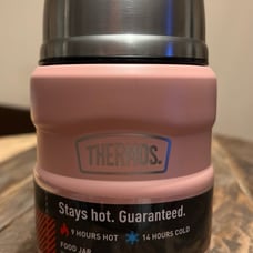THERMOS Stainless Steel Insulated Food Jar & Spoon PINK 16 OZ