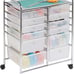 Rolling Storage Cart and Organizer with 12 Plastic