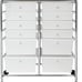 Rolling Storage Cart and Organizer with 12 Plastic
