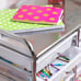 Rolling Storage Cart and Organizer with 12 Plastic