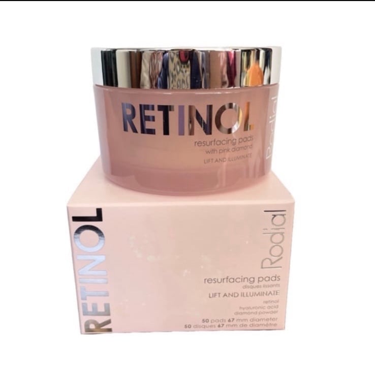 Rodial Pink Diamond Retinol Resurfacing Pads 50ct Opened Anti-Aging Skincare