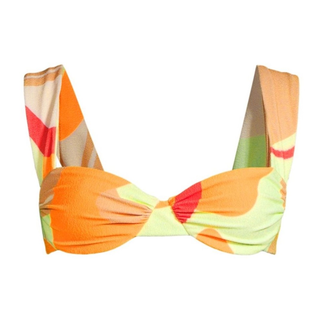 NWT REVEL REY SPENCER BIKINI TOP IN CALDER CREPE