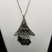 Vintage Necklace Silver Indian Red Stone