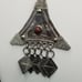 Vintage Necklace Silver Indian Red Stone