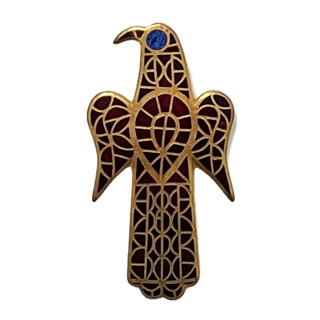 Vintage Metropolitan Museum MMA Enamel Phoenix Bird Brooch / Pendant