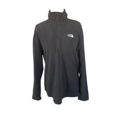 The North Face Mens CLS1 Black Lightweight Fleece 1/4 Zip Pullover Medium