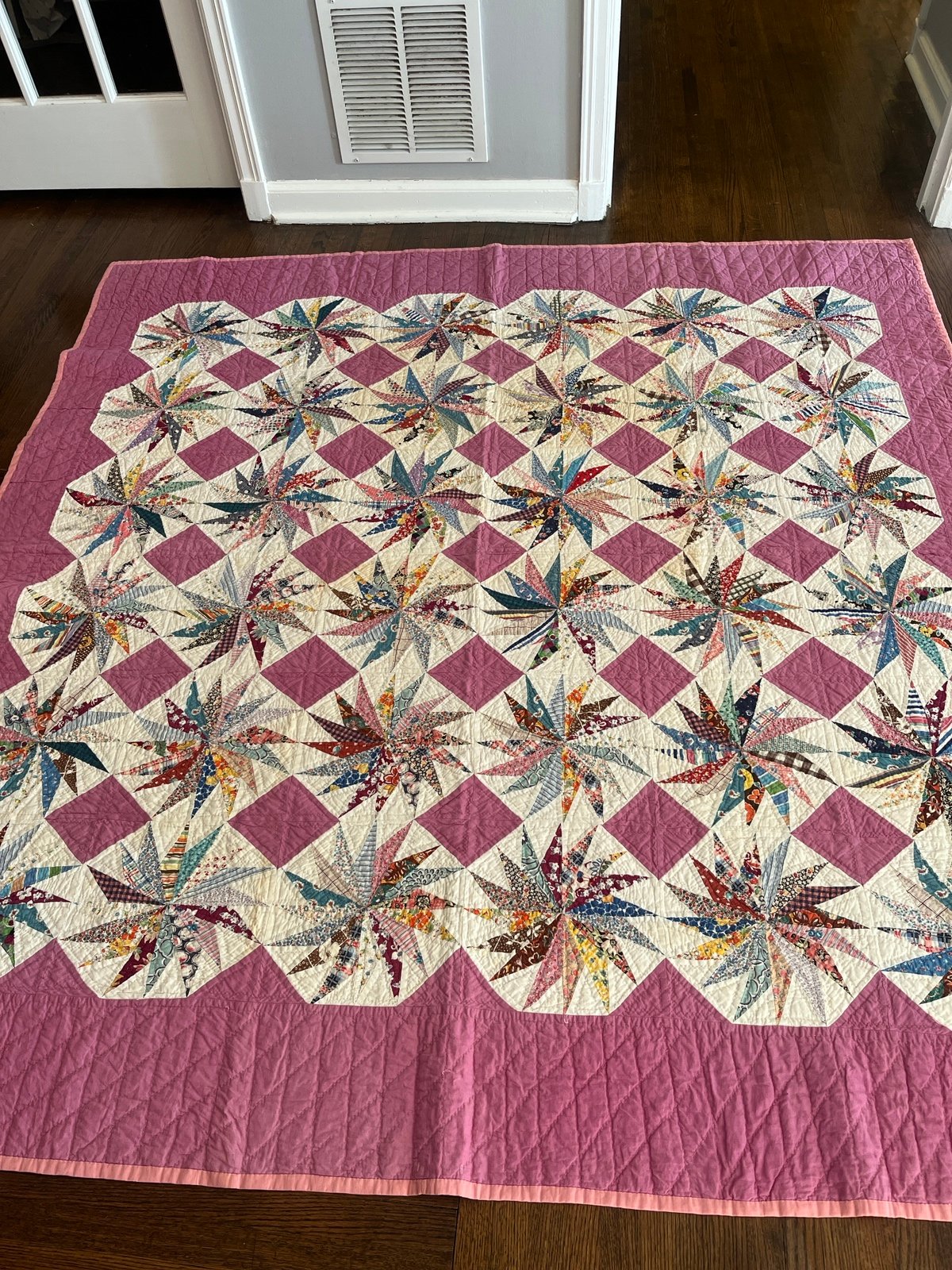 Vintage sunburst quilt -